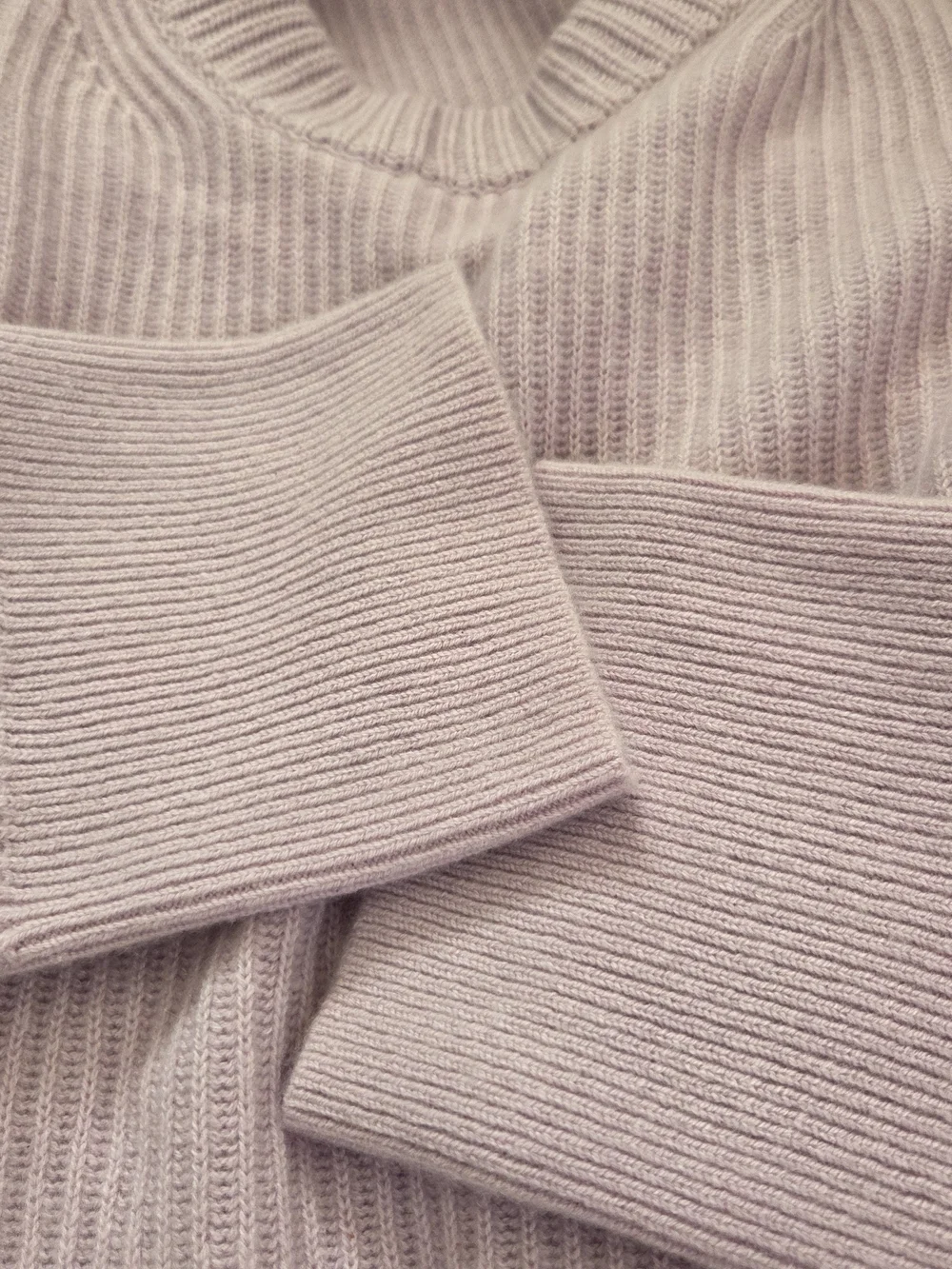 J.Crew Cashmere Cropped Crewneck Sweater in Frosted Lilac XS